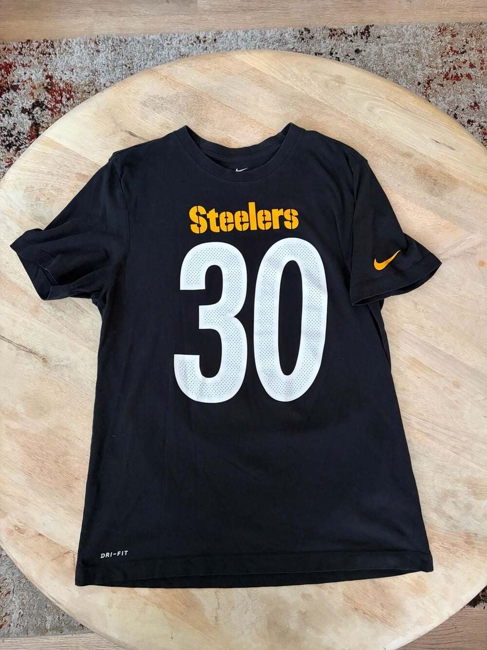 Nike Pittsburgh Steelers James Conner #30 Black Dri-Fit T